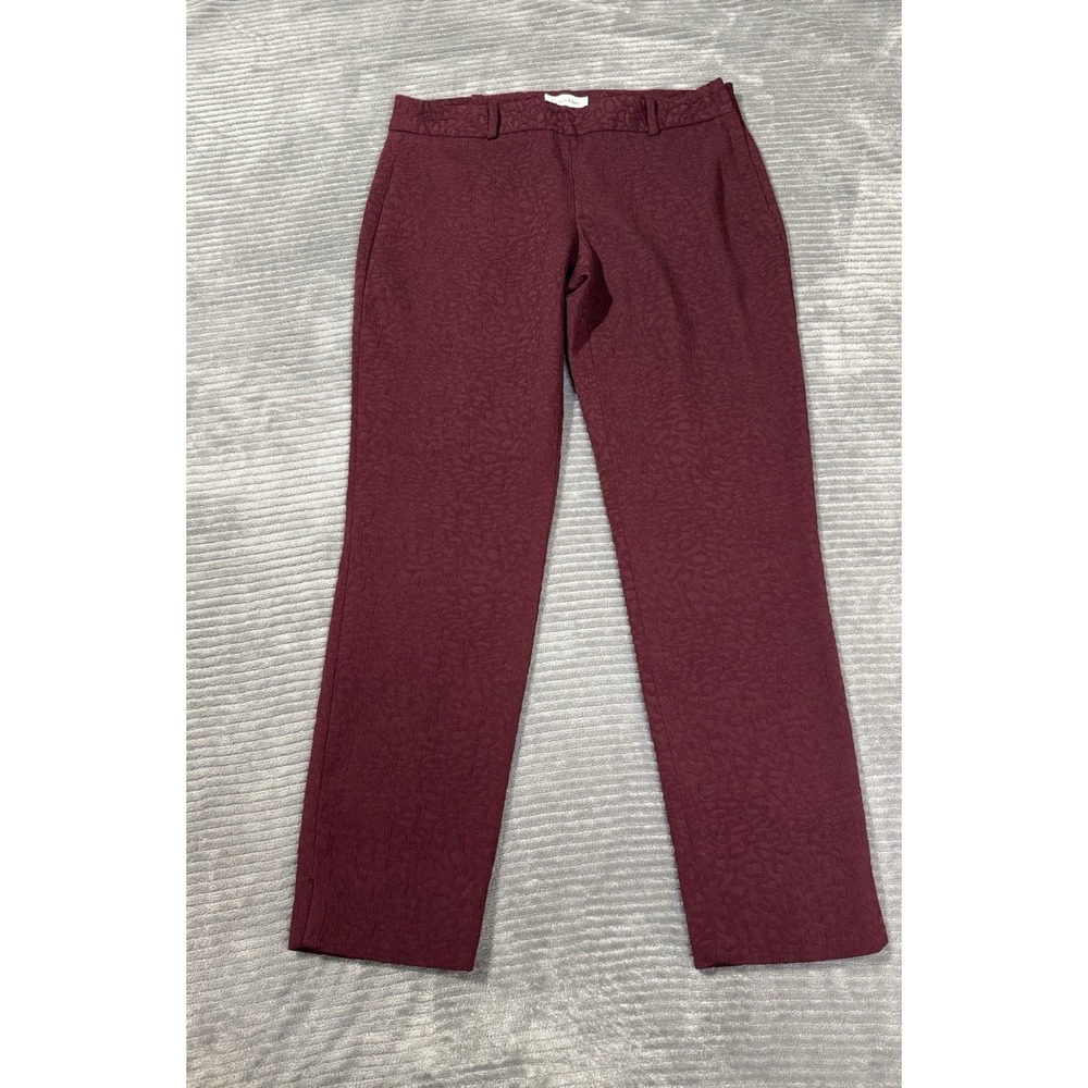 Woman's Size 6 Calvin‎ Klein Maroon Textured Pants